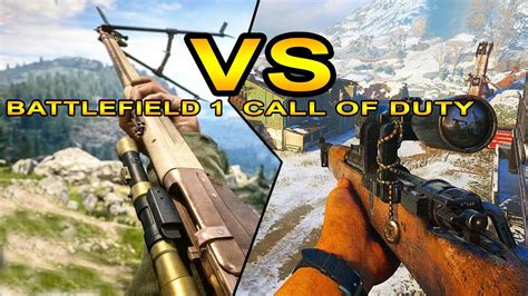 Call Of Duty Wwii Vs Battlefield 1 Full Comparison Youtube