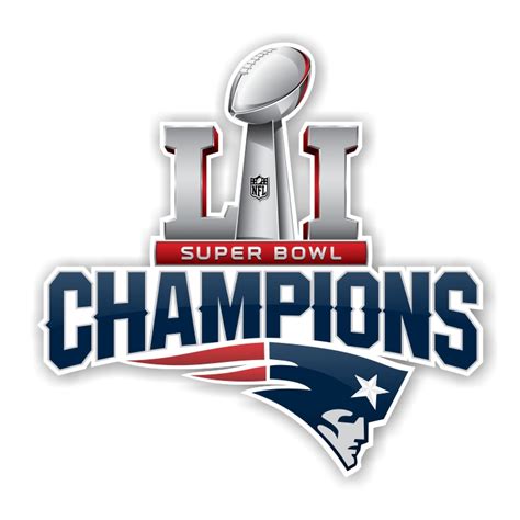 New England Patriots Super Bowl 51 Champions Precision Cut Decal / Sticker