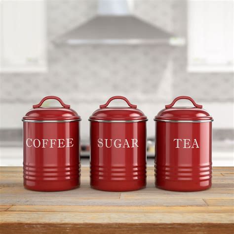 Barnyard Designs Airtight Kitchen Canister Decorations With Lids Metal