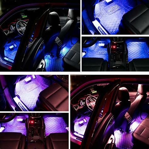 RGB LED Glow Car Interior Lamp Under Dash Footwell Seats Inside