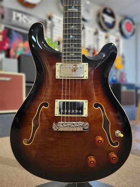 Prs Se Hollowbody Ii Piezo Black Gold Burst Reverb