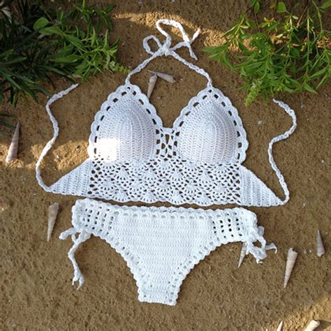 Boho Clothing Handmade Crochet Bikini Sexy Two Piece Swimming Etsy