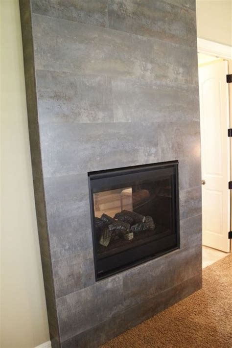 Slate Tile Fireplace Makeover