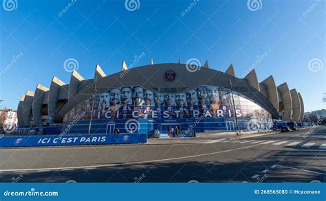 Exterior View Of The Parc Des Princes French Stadium Hosting The Paris