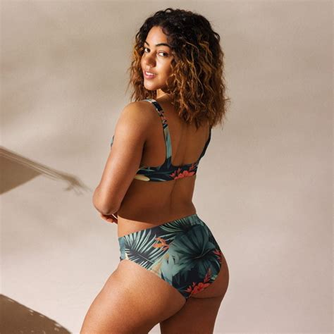 Bikini Ecol Gico De Alta Cintura Con Dise O Nico C Modo Sostenible Caborojo