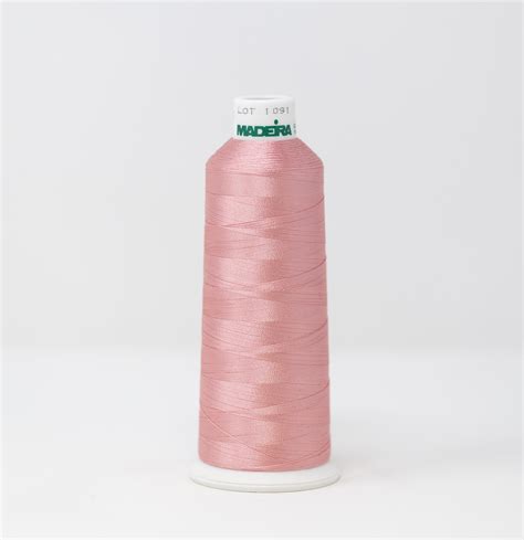 910 1315 5500 Yard Cone Of 40 Weight Pink Grapefruit Rayon Machine