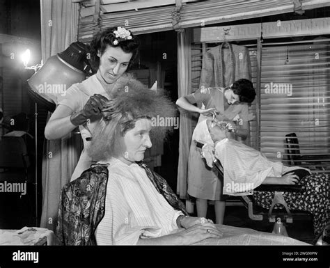 Woman getting her hair dyed, Francois de Paris Hair Salon, Eighth