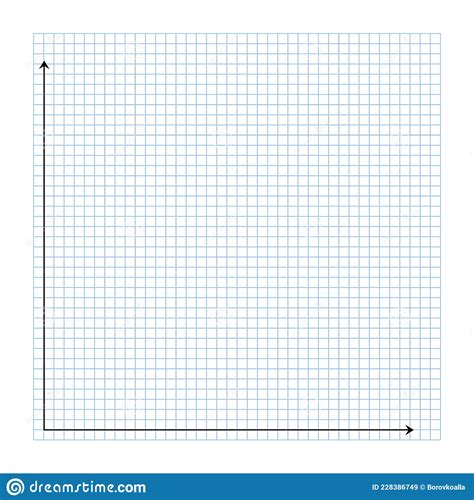 Grid Paper Mathematical Graph Cartesian Coordinate System With X Axis Y Axis Squared