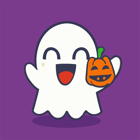 Fantasma De Halloween Fofo Ilustra O De Ab Bora Malvada Fantasma