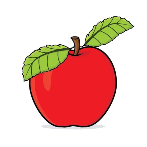 Premium Vector | Apple vector red apple vector cartoon