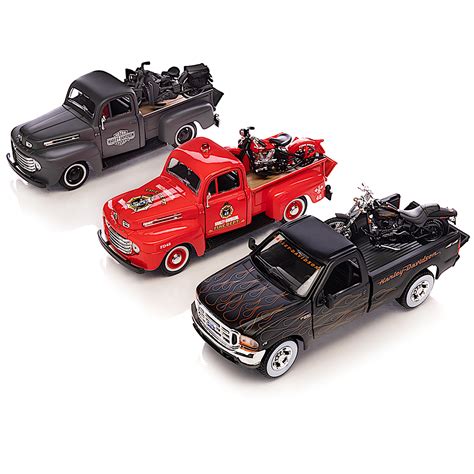 American Legend Rolls On 1:24-Scale Diecast Truck And Motorcycle Collection Featuring A Ford Or ...