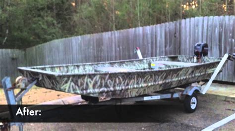 Camo Paint Job For A Duck Boat Jon Boat Youtube