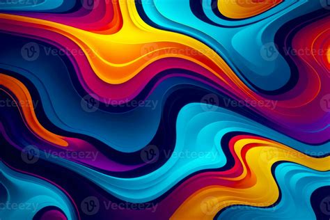 Surreal 4K Wallpaper, Abstract Color Waves, AI Generated 31589309 Stock ...