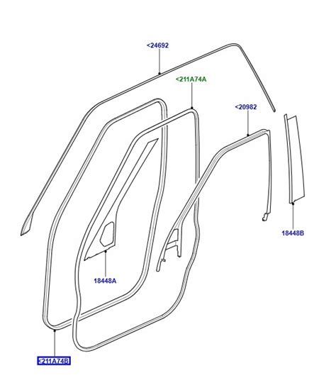 LR044024 LR044024 Уплотнитель двери Range Rover Sport lr044024 новый