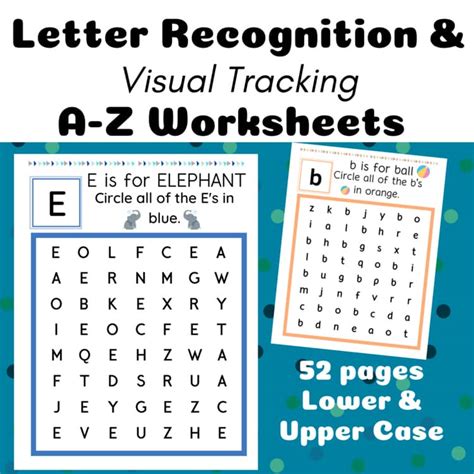 letter recognition visual tracking worksheets  creatively ot