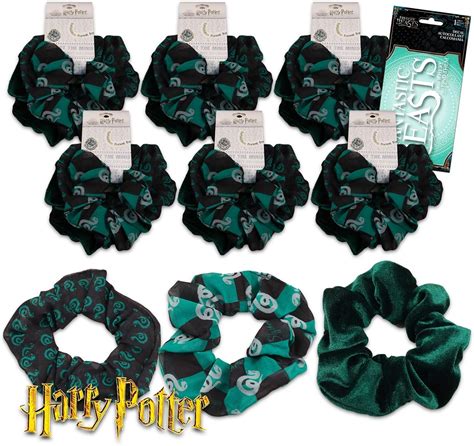 18 Pk Harry Potter Slytherin Scrunchie Set Bundle With 18 Slytherin