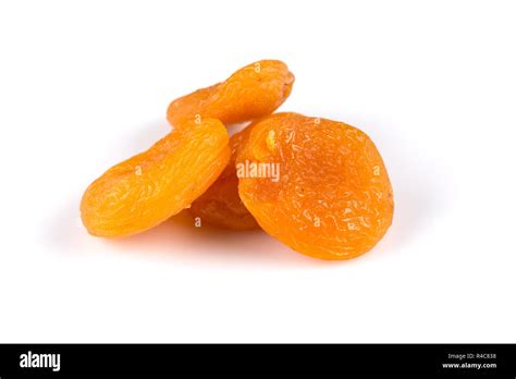 Dried Apricots Isolated Stock Photo Alamy