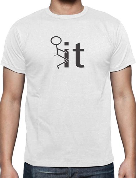 Fk It Funny T Shirt College Party Humor Stick Man Figure Fck It Crazy