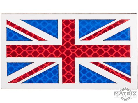 Matrix Reflective Uk Union Jack Flag Patch Color Full Color