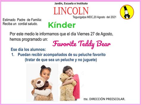 Circulares Preescolar Escuela Lincoln