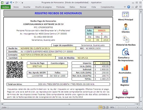 Recibo De Honorarios Formato Excel Actualizado Octubre Hot Sex Picture