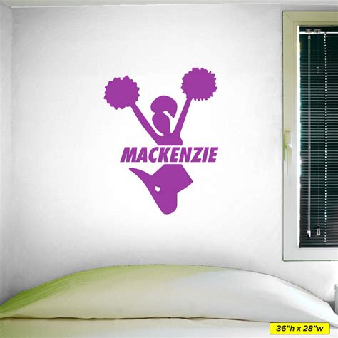 Custom Cheerleading Wall Decal 0057 Personalized Cheerleader Etsy