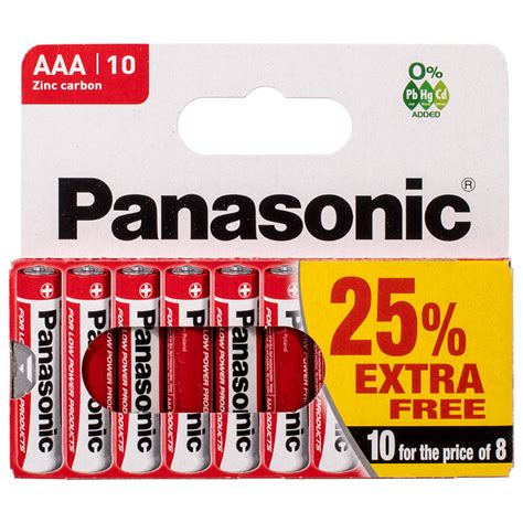 Panasonic Zinc Kohle AAA Batterien R03RZ 1 5V 10St DrugCos