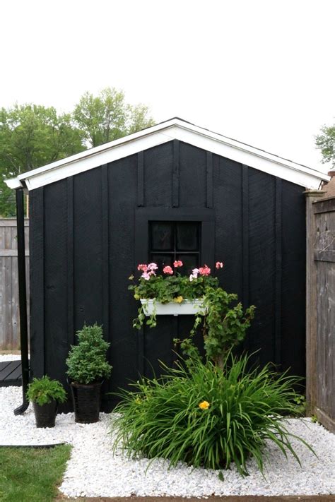 200 Black Shed Exterior Makeover Nesting With Grace Shed Makeover