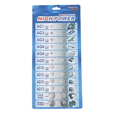 24Pcs-AG1-AG3-AG4-AG5-AG10-AG12-AG13-Button-Cell-Batteries-Coin-Cell ...