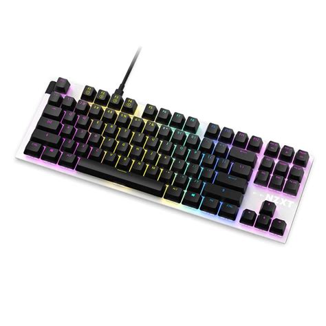 Nzxt Function White Tkl Hot Swappable Mechanical Gaming Keyboard Gateron Red Kb Tkus Wr Mwave