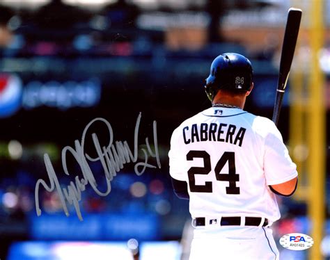 Miguel Cabrera Signed Tigers X Photo Psa Coa Pristine Auction