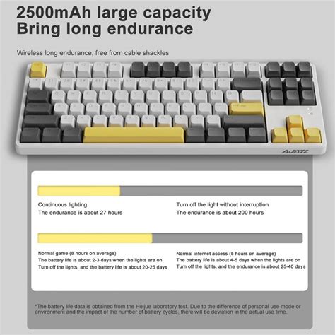 Ajazz AK Keys Bluetooth Wireless Wired Three Mode Hot Swap RGB Mechanical Keyboard Biluo