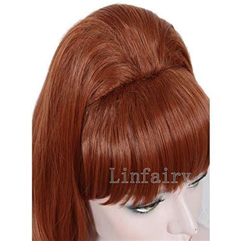 Long Wavy Auburn Copper Wig Big Bouffant Beehive Wigs For Women Fits