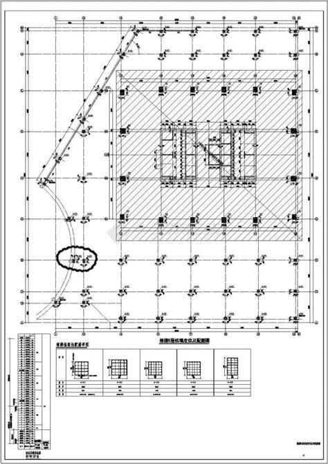 三十八层钢骨柱 框架核心筒结构办公楼结构施工图（多种基础结构155米）办公建筑土木在线