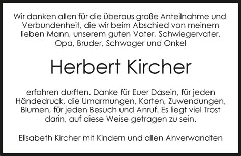 Traueranzeigen Von Herbert Kircher Trauerundgedenken De