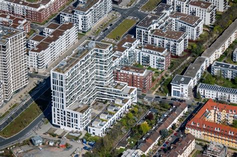 Frankfurt Am Main Aus Der Vogelperspektive Hochhaus Geb Ude Im