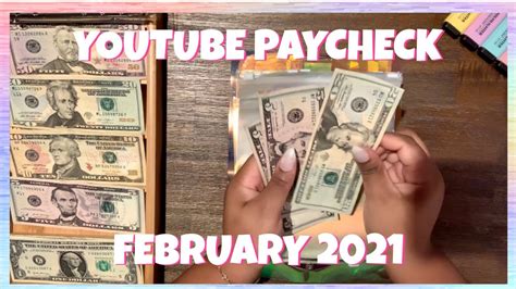 Cash Envelope Stuffing February 2021 YouTube Paycheck Sinking