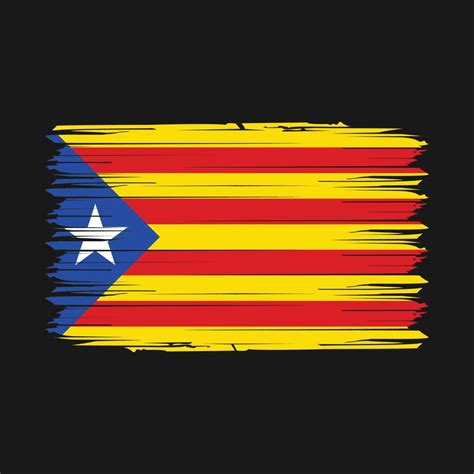 Catalonia Flag Brush Vector Illustration 20405932 Vector Art at Vecteezy