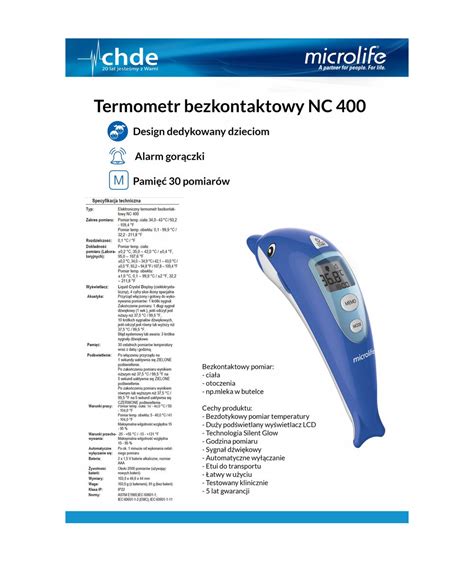 Termometr bezdotykowy Microlife NC 400