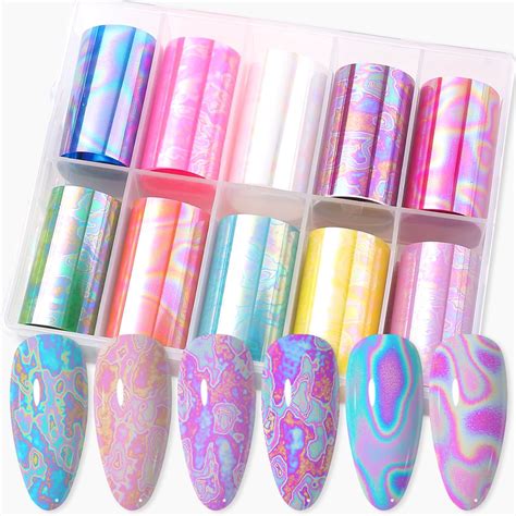 Amazon Aurora Nail Foil Transfer Stickers Nail Art Supplies