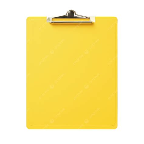 Yellow Clipping Note With Binder Isolated Paper Sticky Note Png