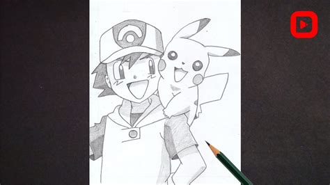 How To Draw Ash And Pikachu Pokemon Easy Anime Drawing Easy