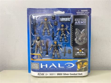 Mega Bloks Halo Unsc Silver Combat Unit 96911 Brand New Set Ebay