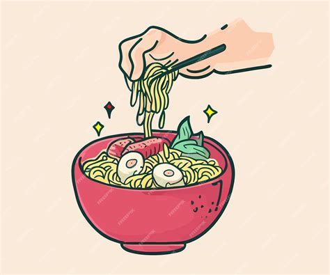 Premium Vector | Hand drawn kawaii food illustration