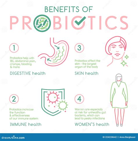 Probiotics Infographic Set Cartoon Vector 154629741