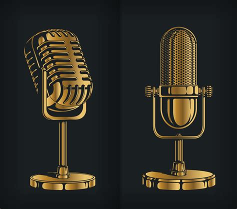 Vintage Microphone Drawing