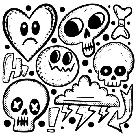 Premium Vector Collection Set Sketch Doodle Illustration Hand Drawn