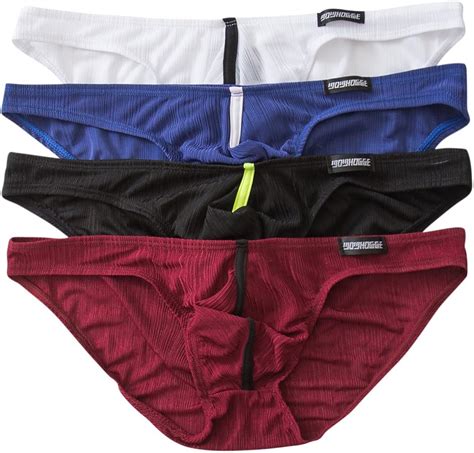 Yufeida Mens Briefs Underwear Sexy Low Rise Bikini Shorts Underpants Pack Of 4 At Amazon Mens