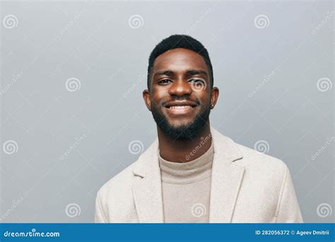 Man Black Emotion American Portrait Confident Happy African Smile Young