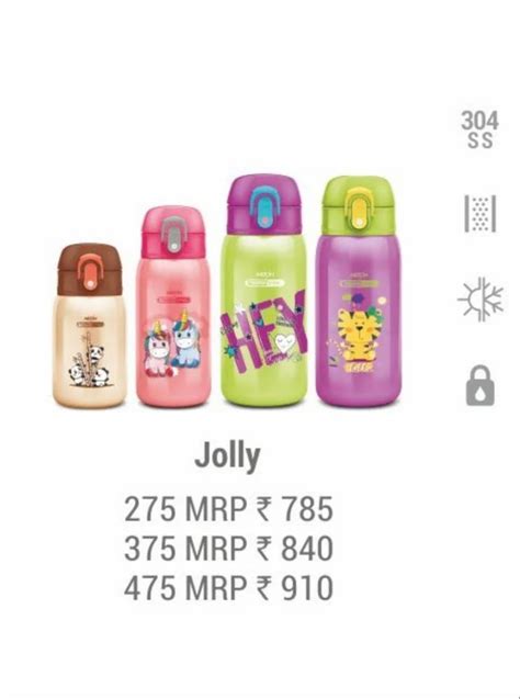 Jolly Milton Stainless Steel Thermo Flask Water Bottle At Rs 350 Piece